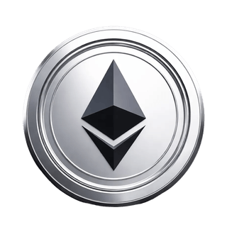 Svævende grafikelement med Ethereum (ETH)-mønt