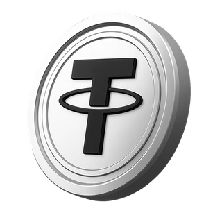 Kontosektion med en Tether USDT-mønt